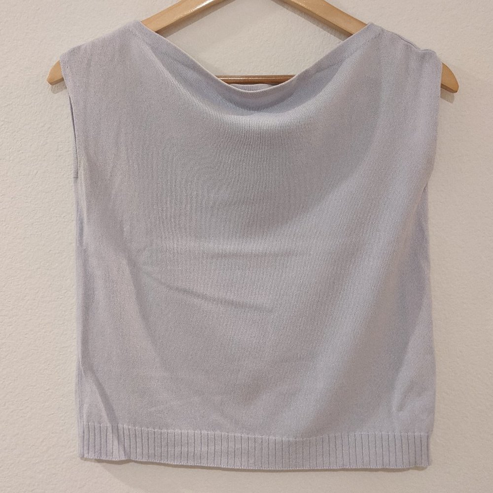 Vintage - Jessica by Christopher L - Powder Blue Bateau Neck Tank top